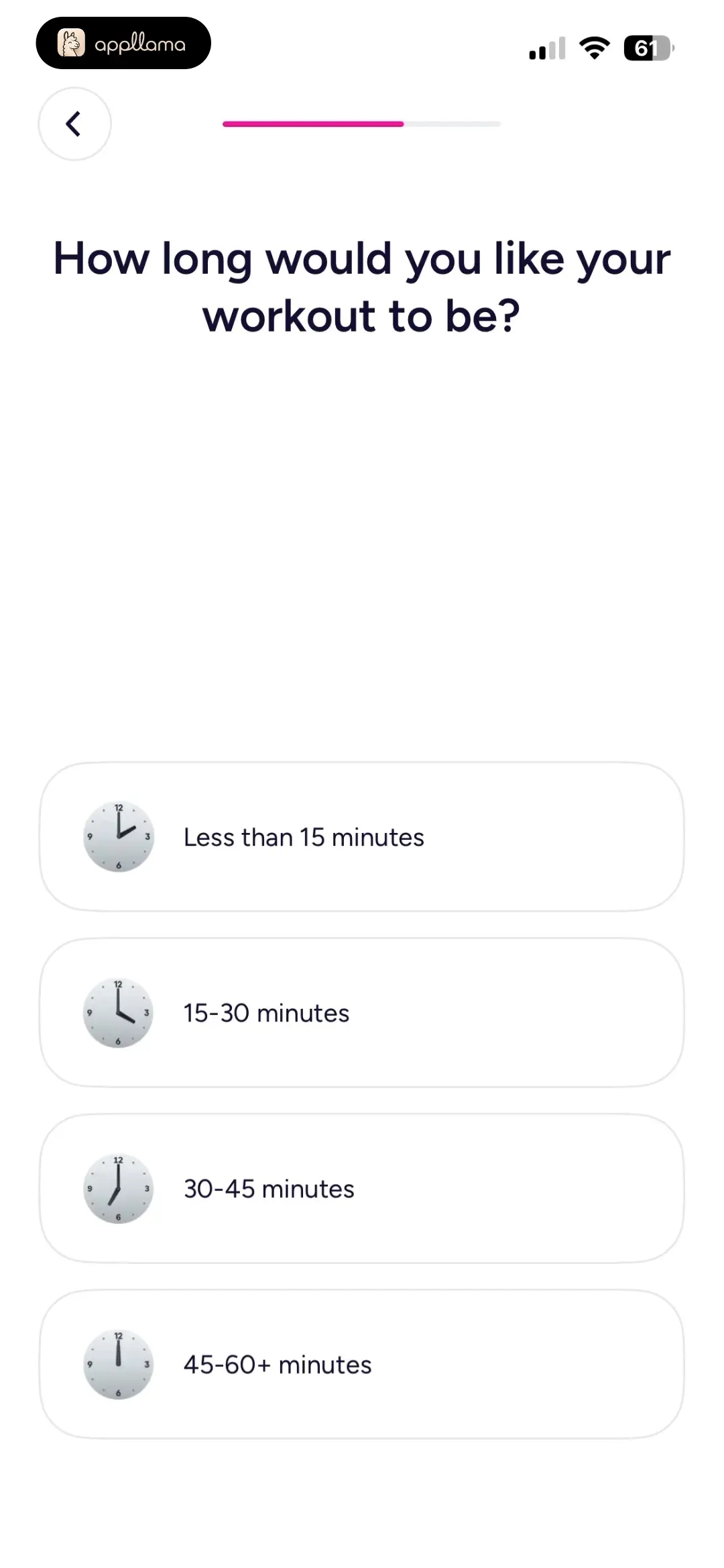 Workout Duration Question