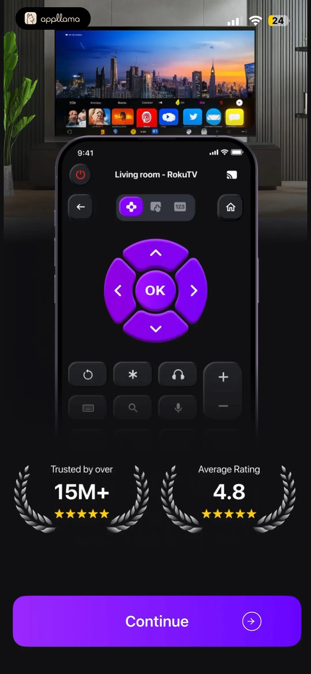 Universal Remote TV Control · Onboarding Trust Proof