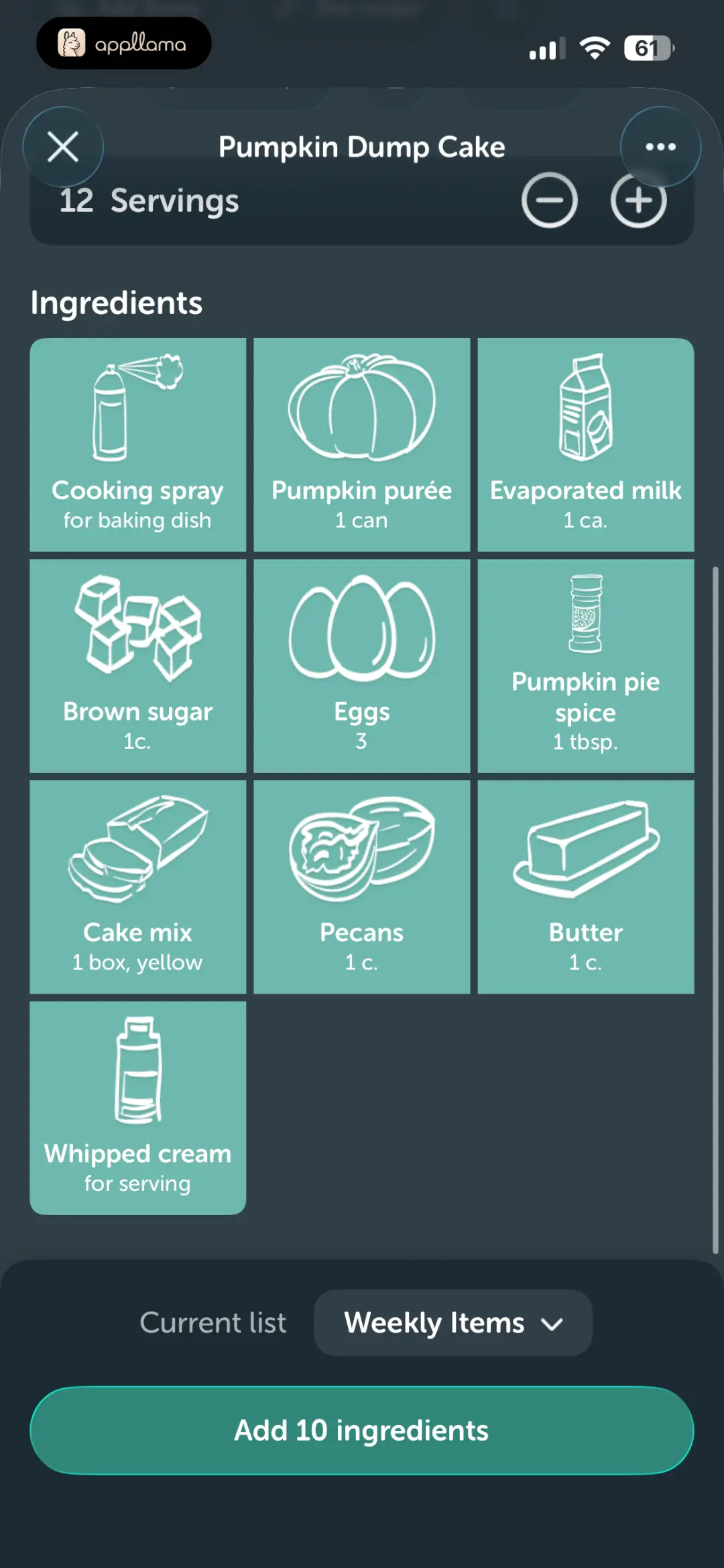 Recipe Ingredients