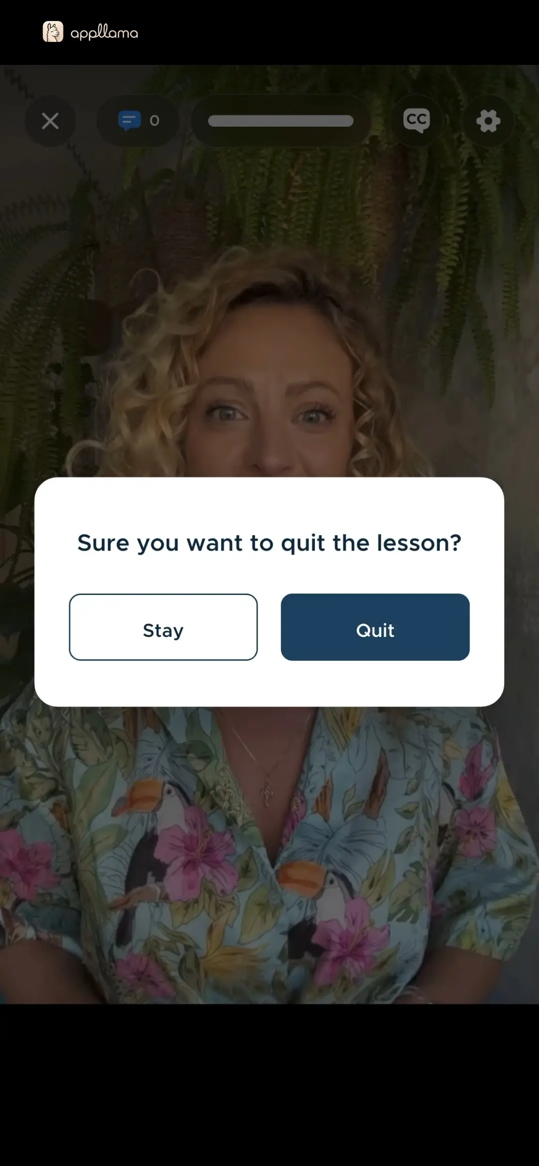 Exit Lesson Confirmation