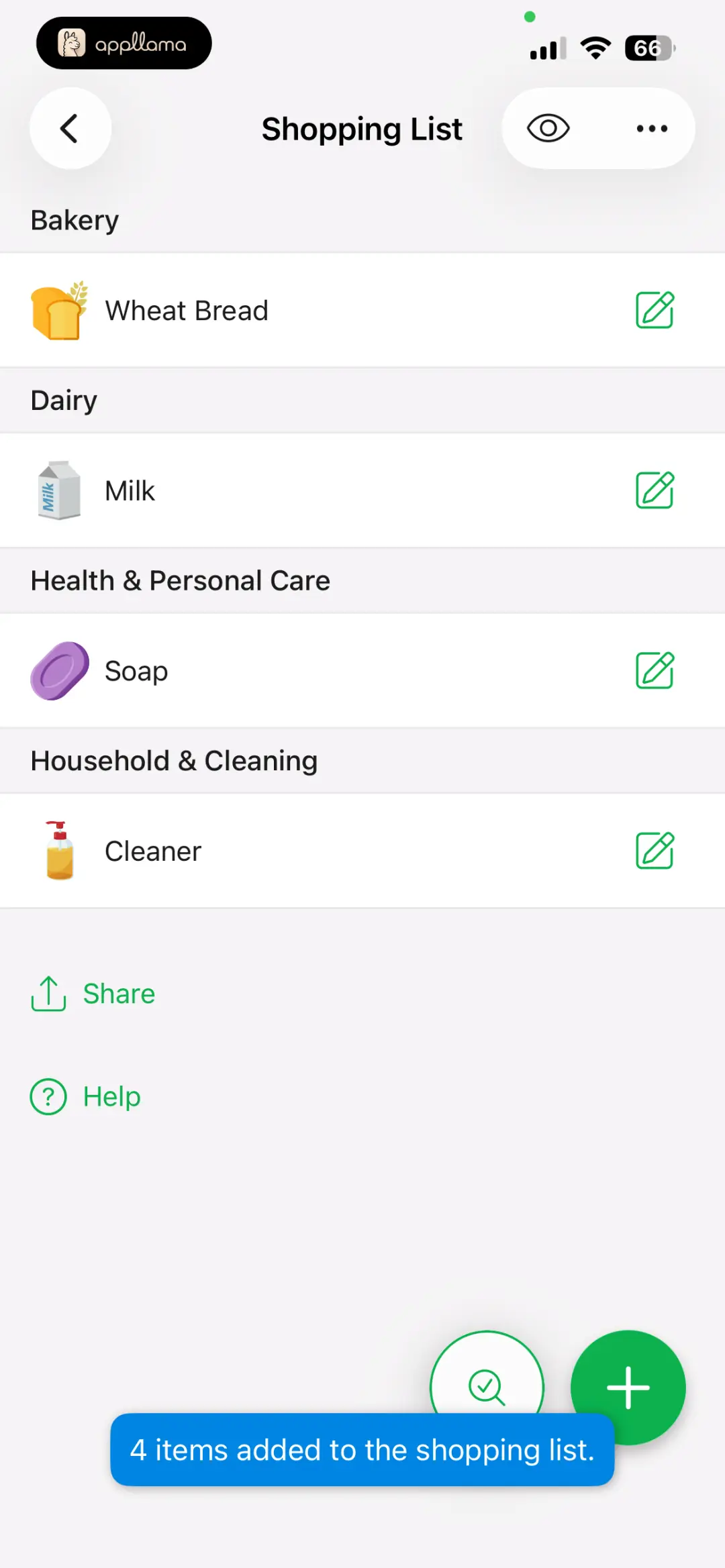 Shopping List