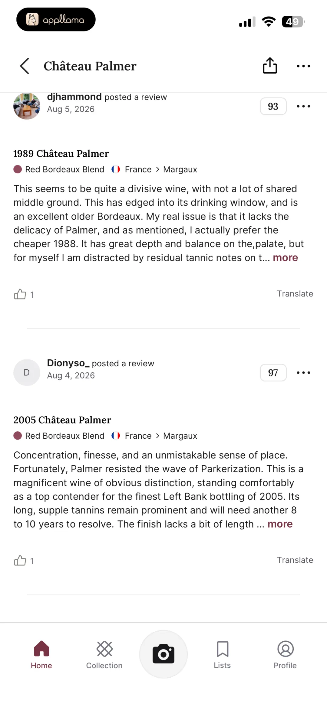 Wine Reviews