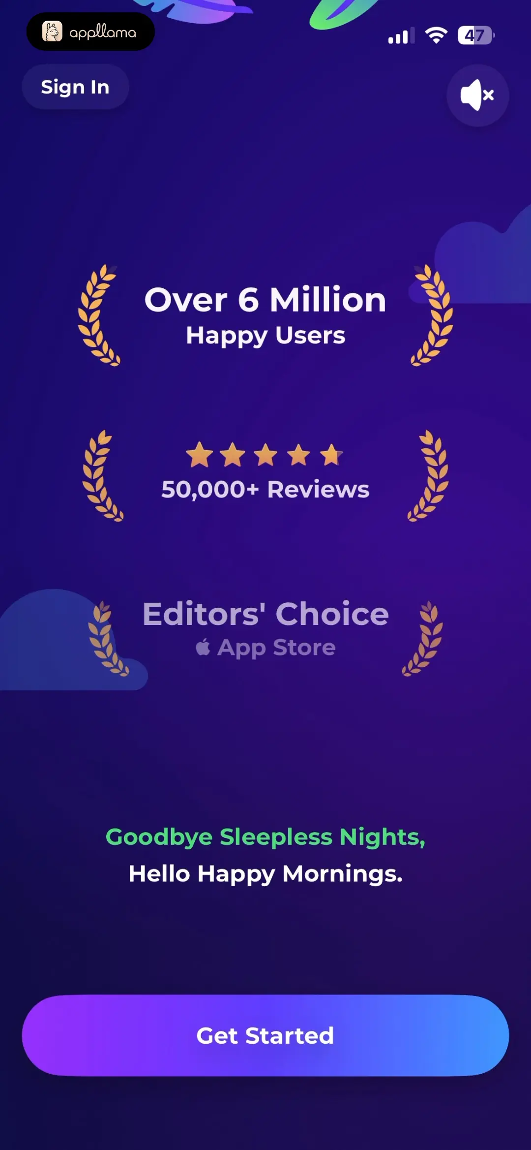 Sleepiest: Sleep Meditation Onboarding Social Proof