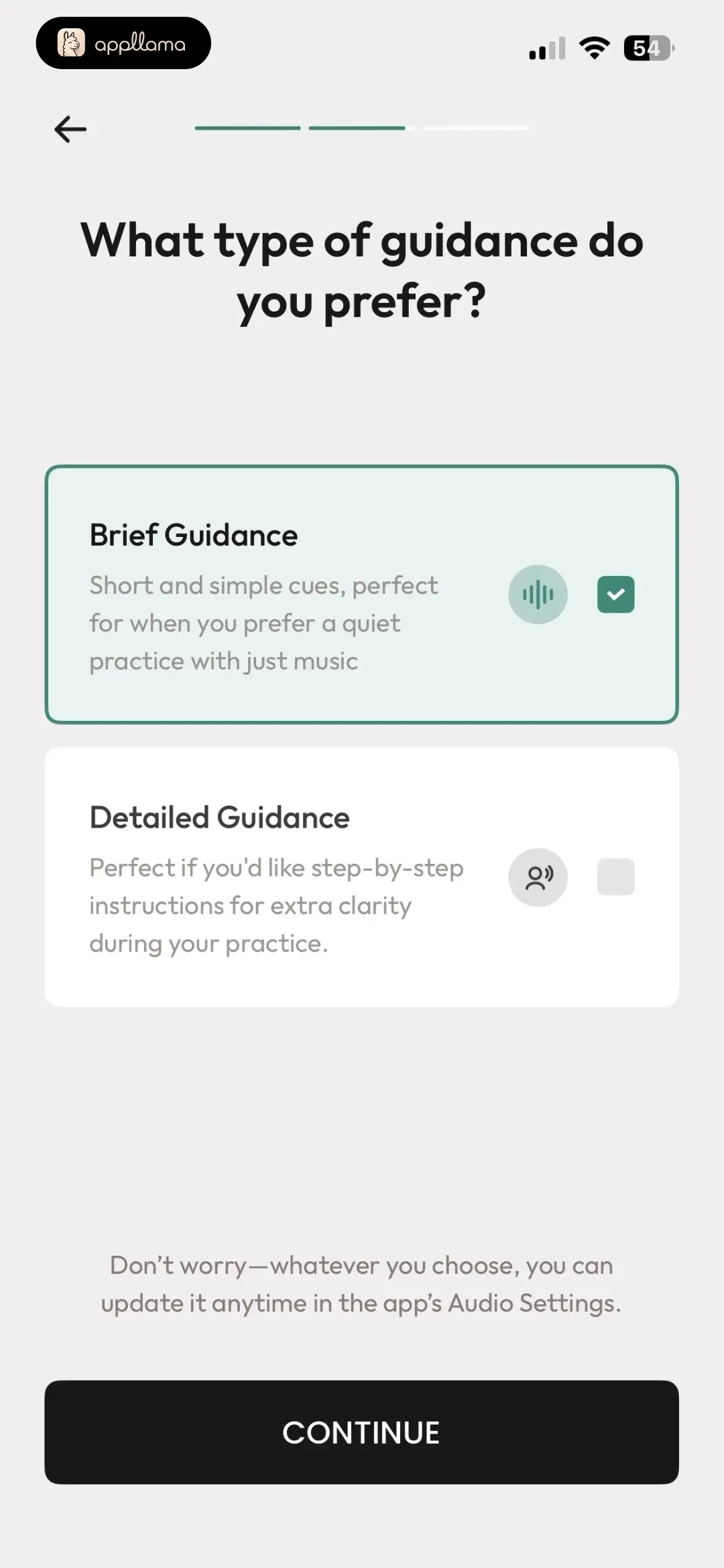 Guidance Preference