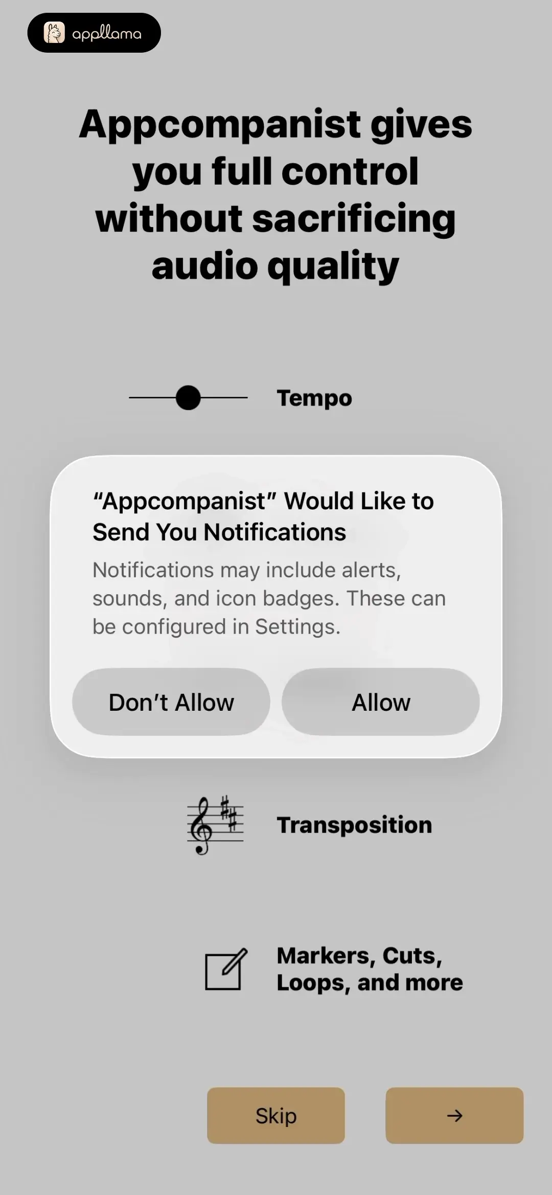 Appcompanist: Vocal Training Notification Permission