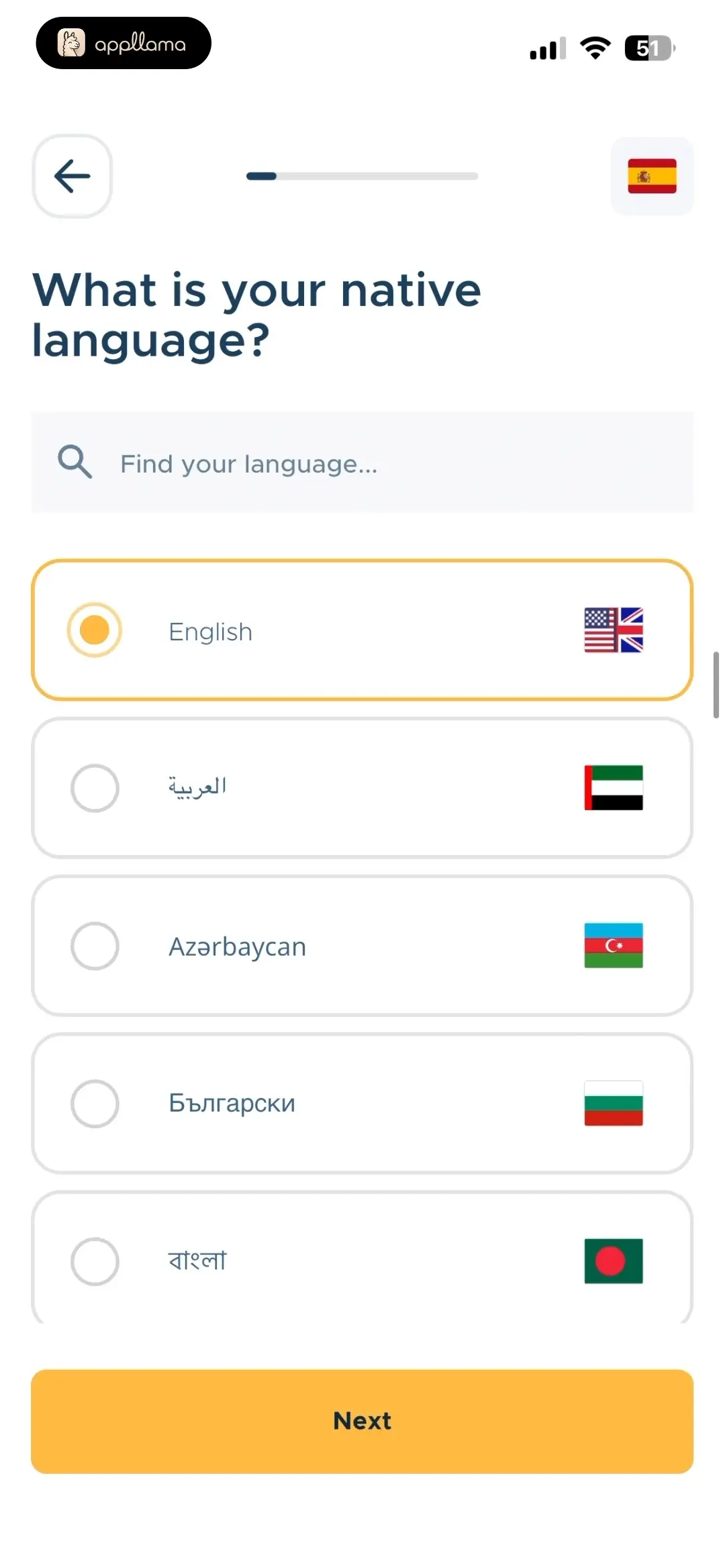 Native Language Select