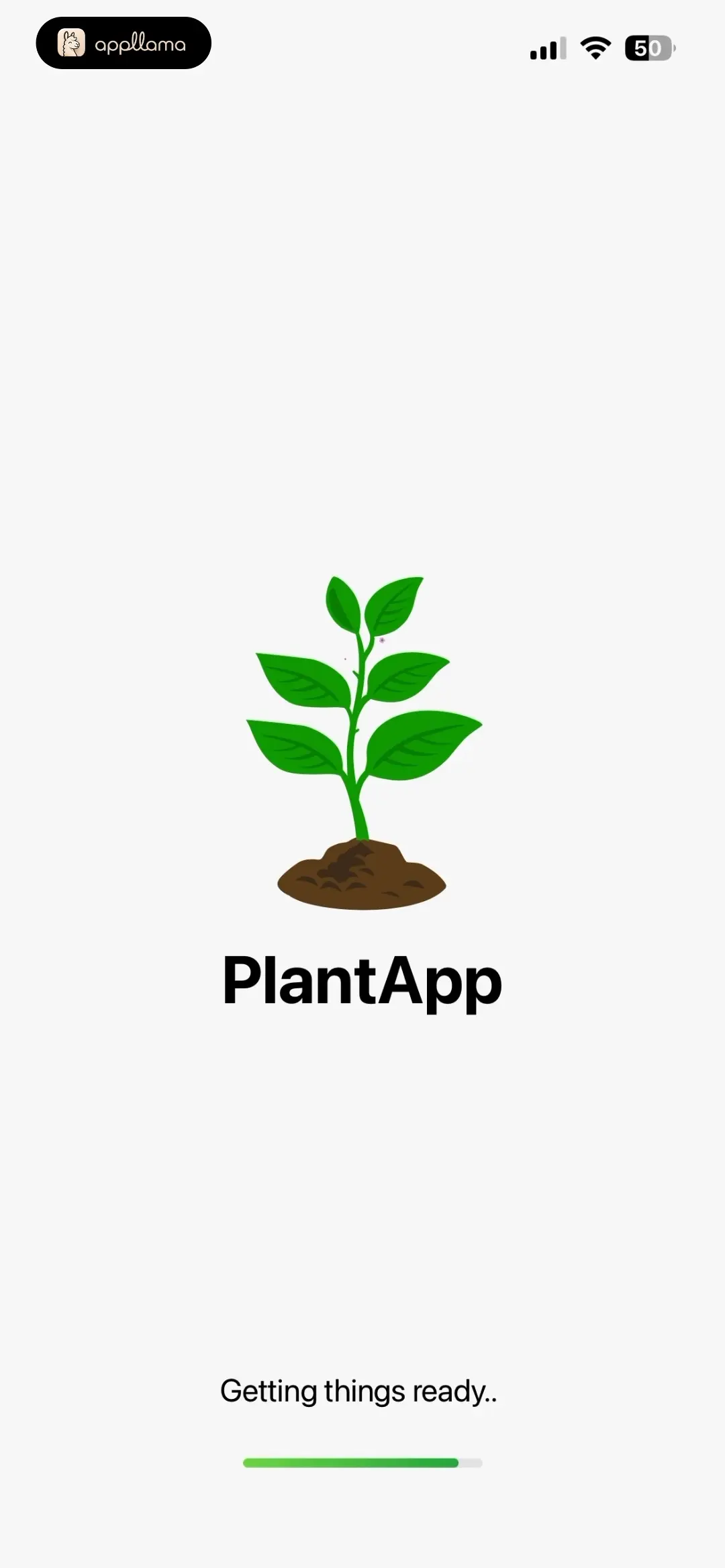Plant App: Plant Identifier Loading Splash