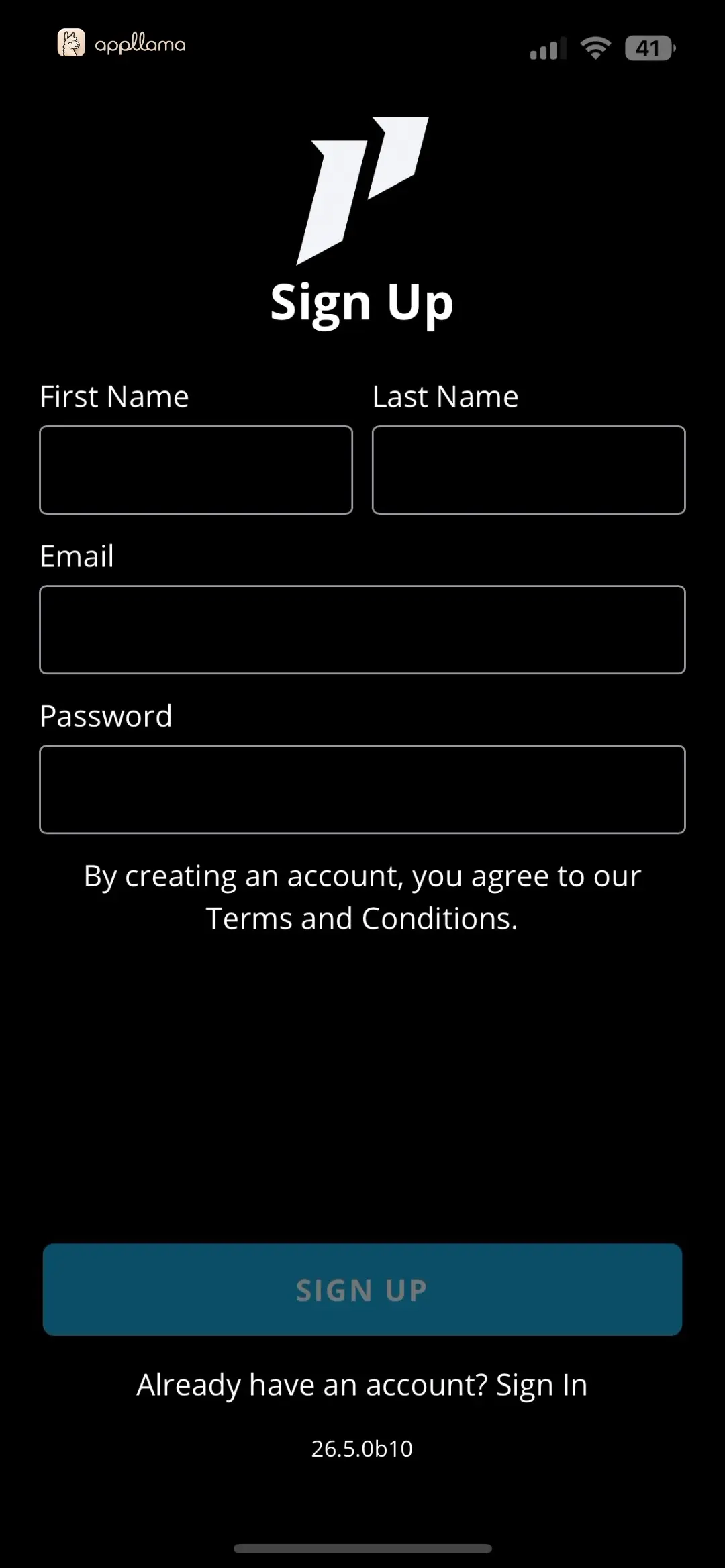 Sign Up
