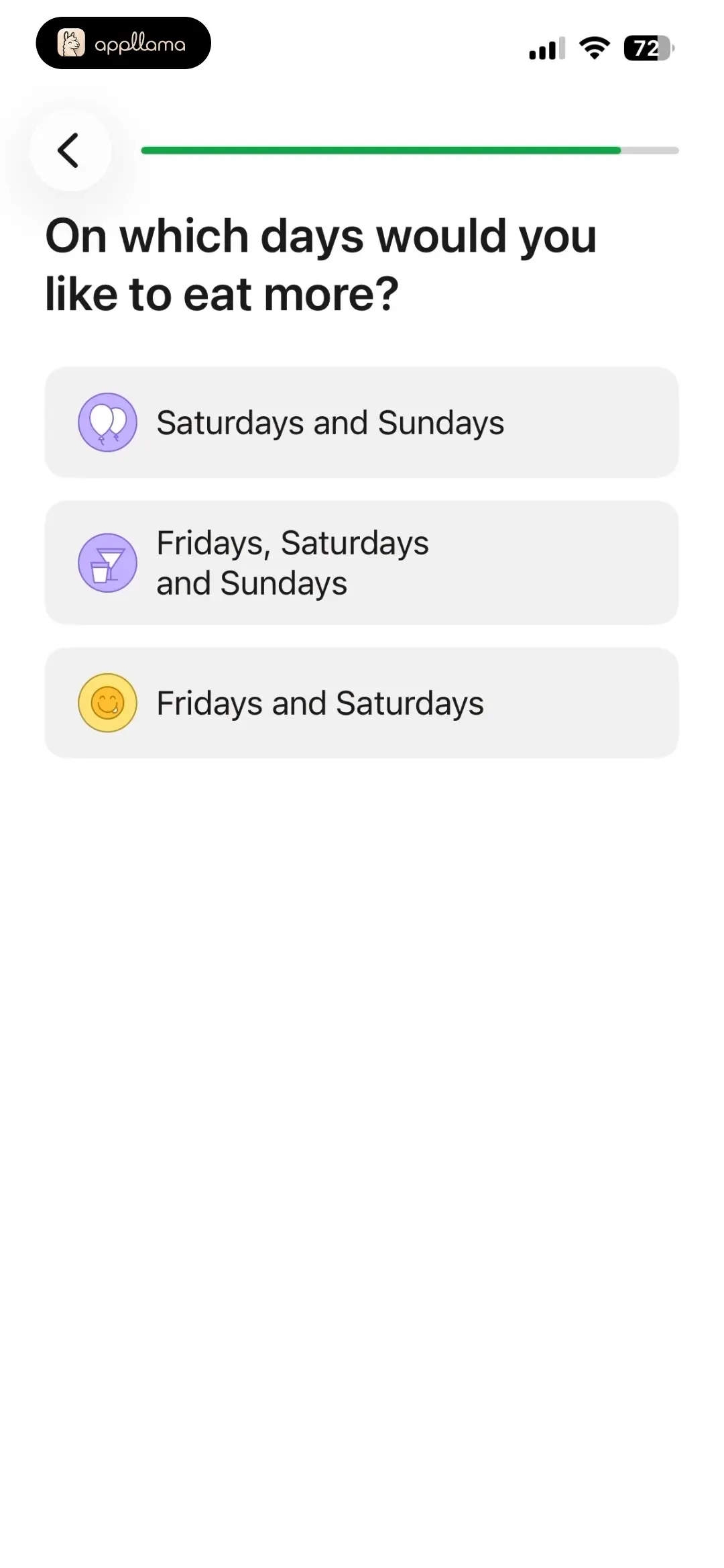 High-Calorie Days