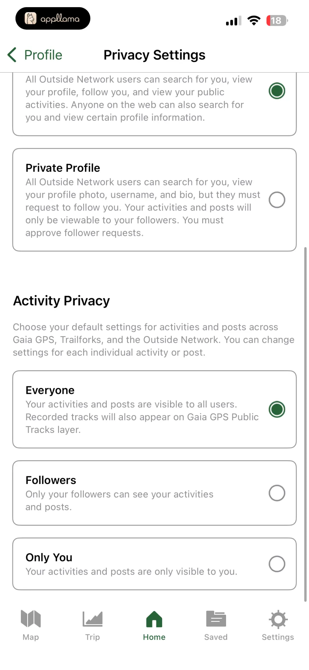 Activity Privacy