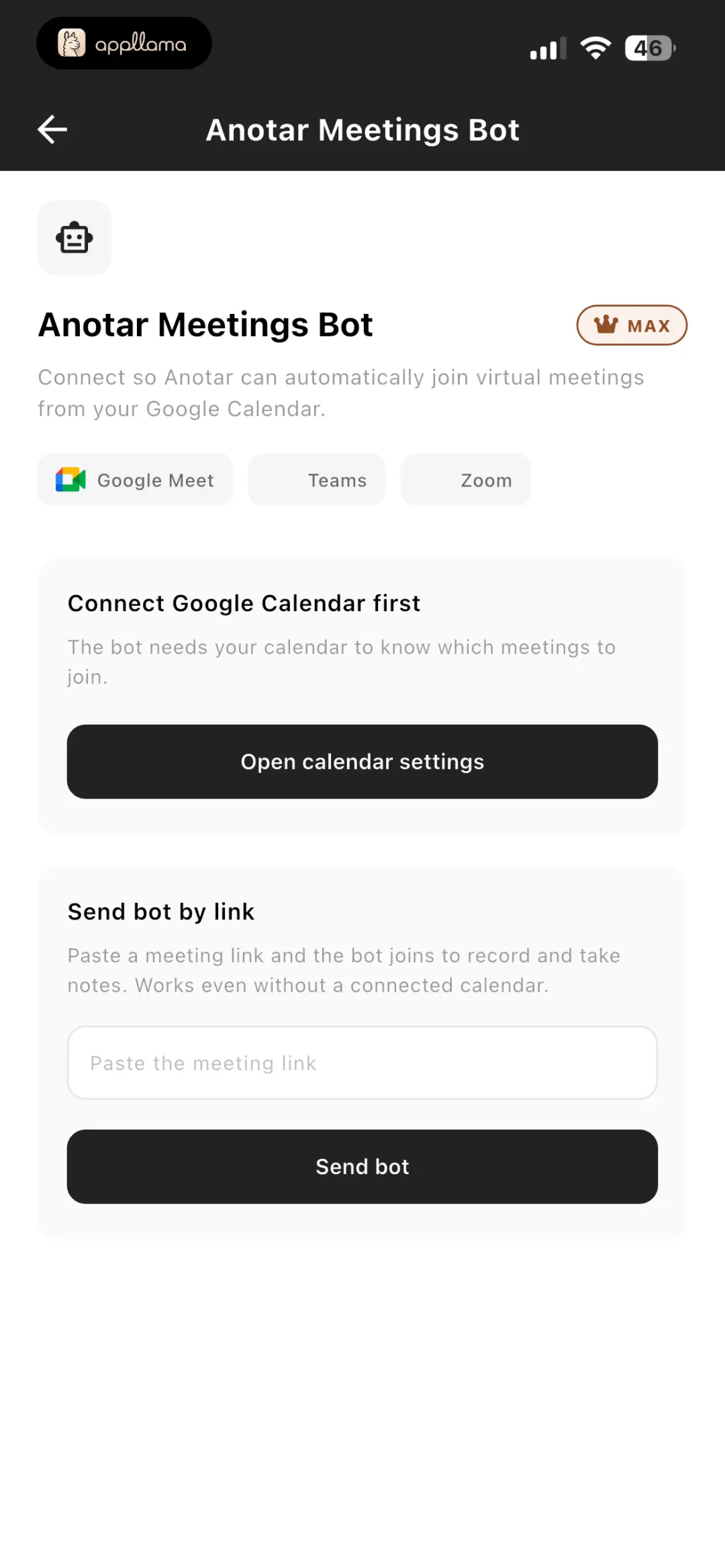 Meetings Bot Setup