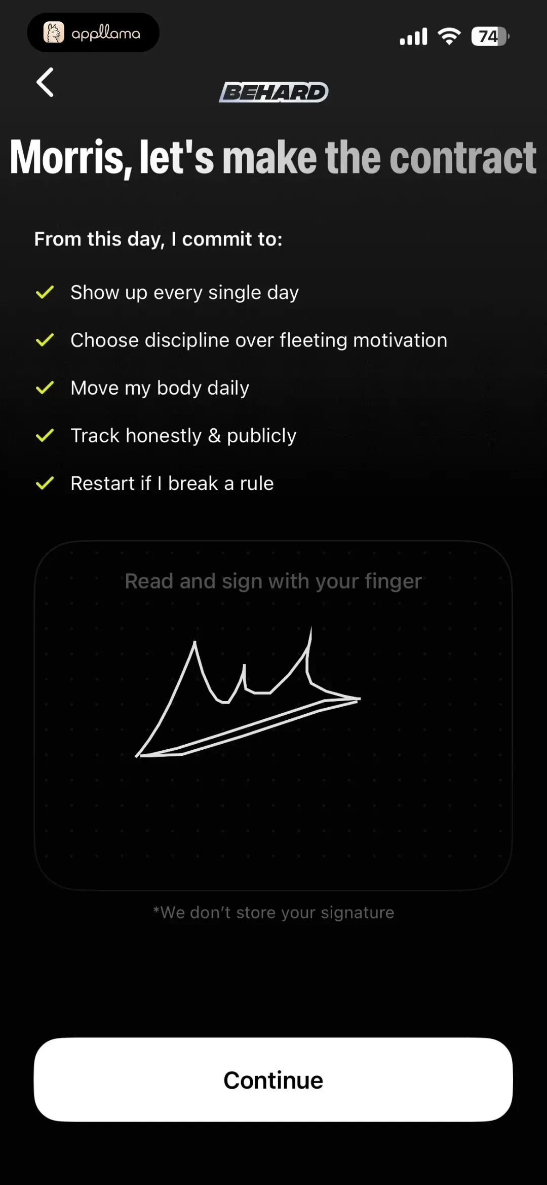 Commitment Contract