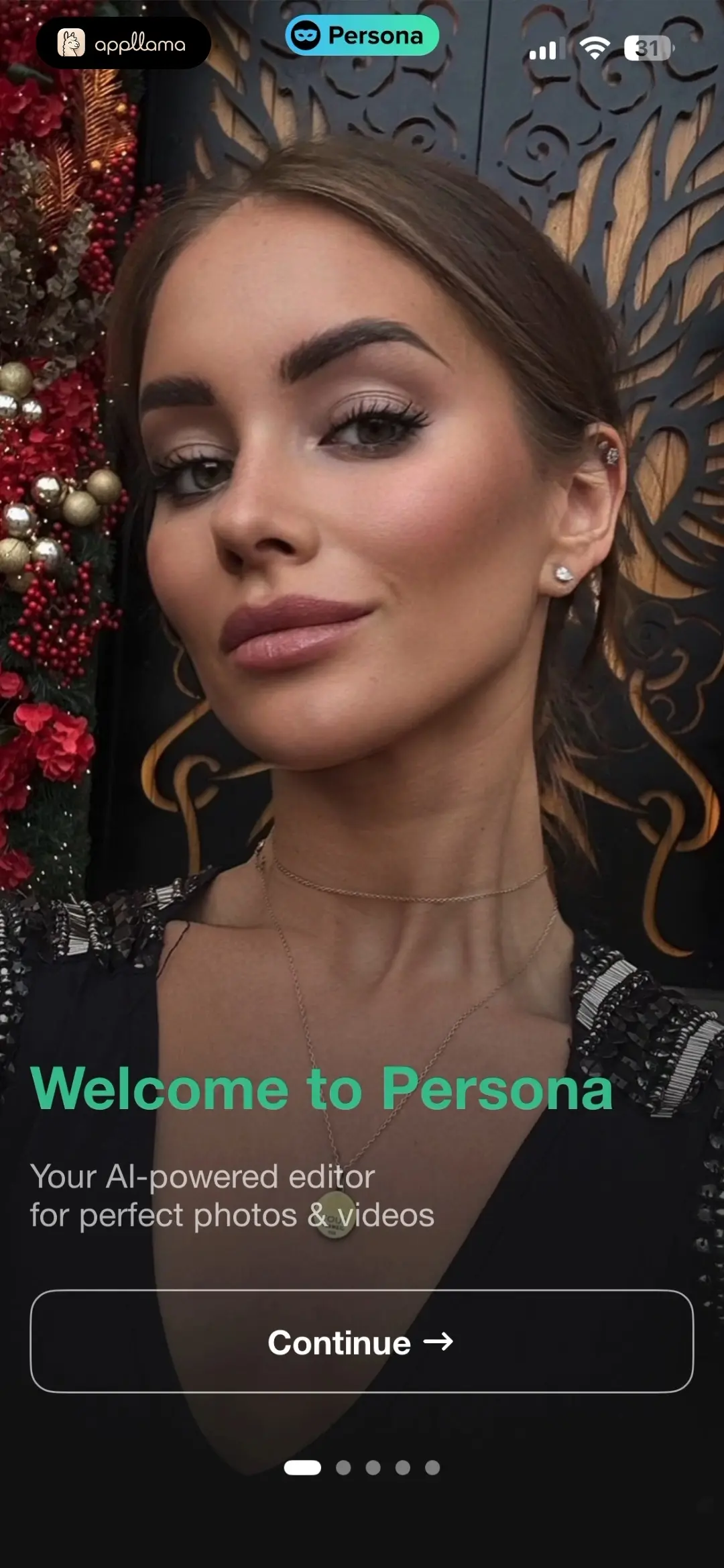 Persona: Beauty Camera Onboarding Welcome
