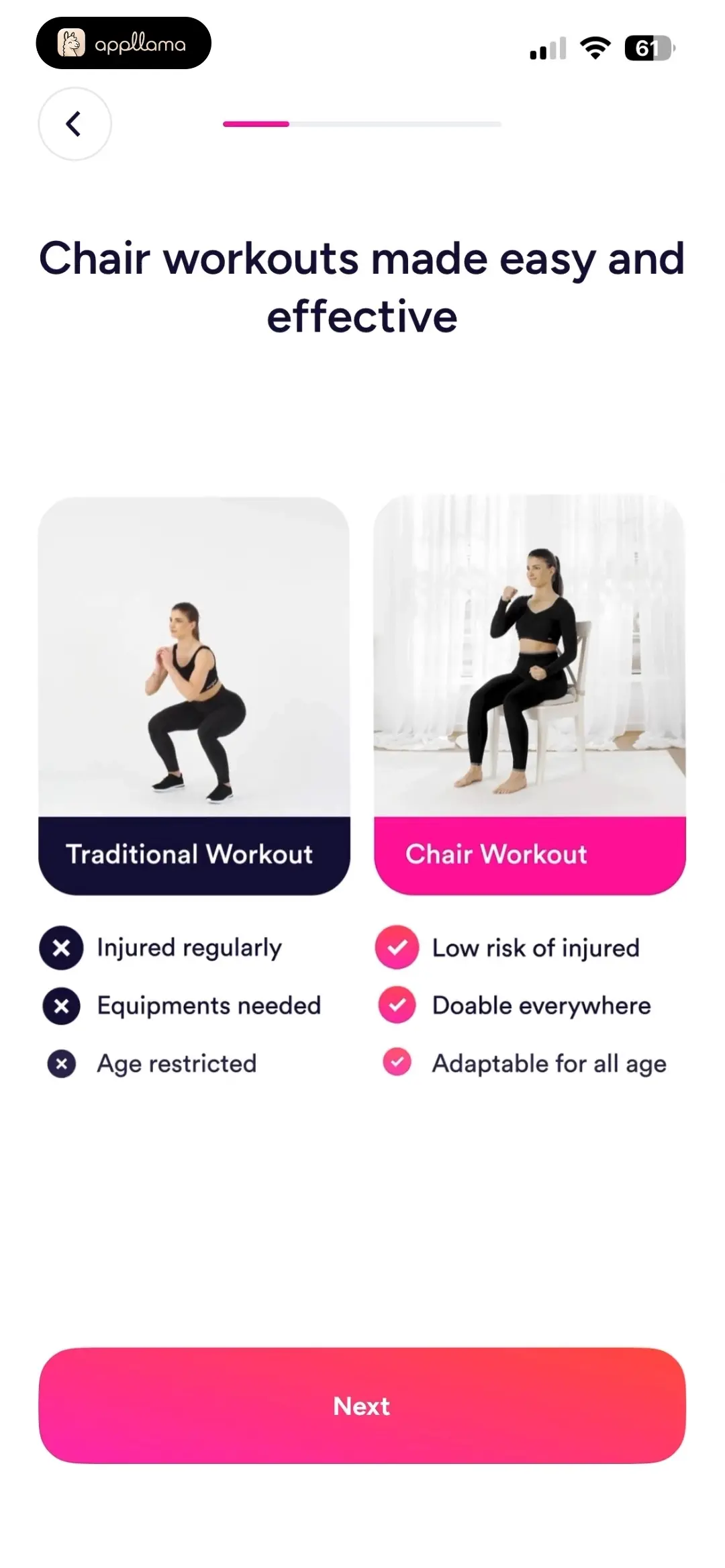 Chair Workout Comparison