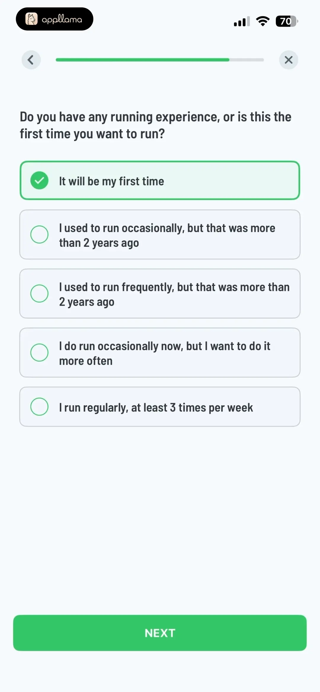 Running Experience Question