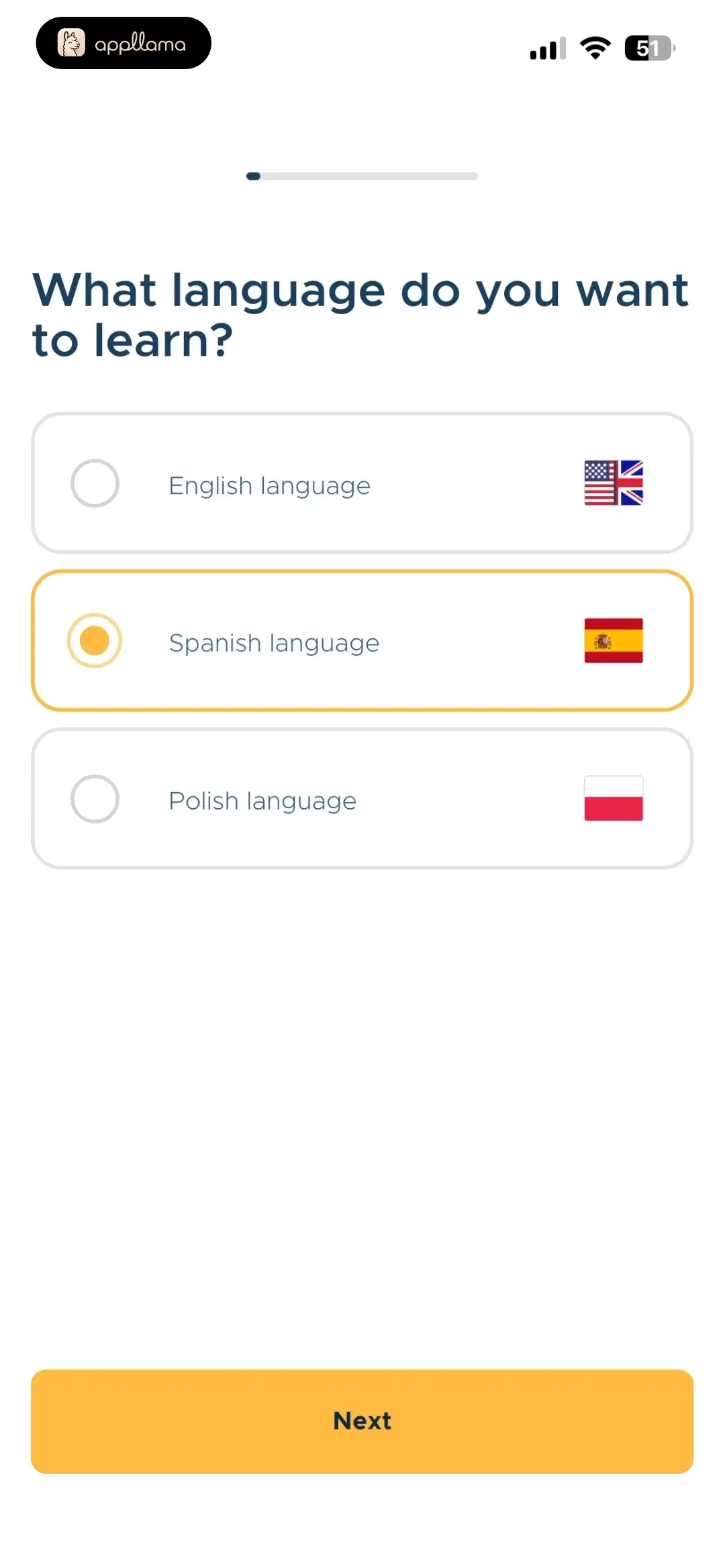 Target Language Select