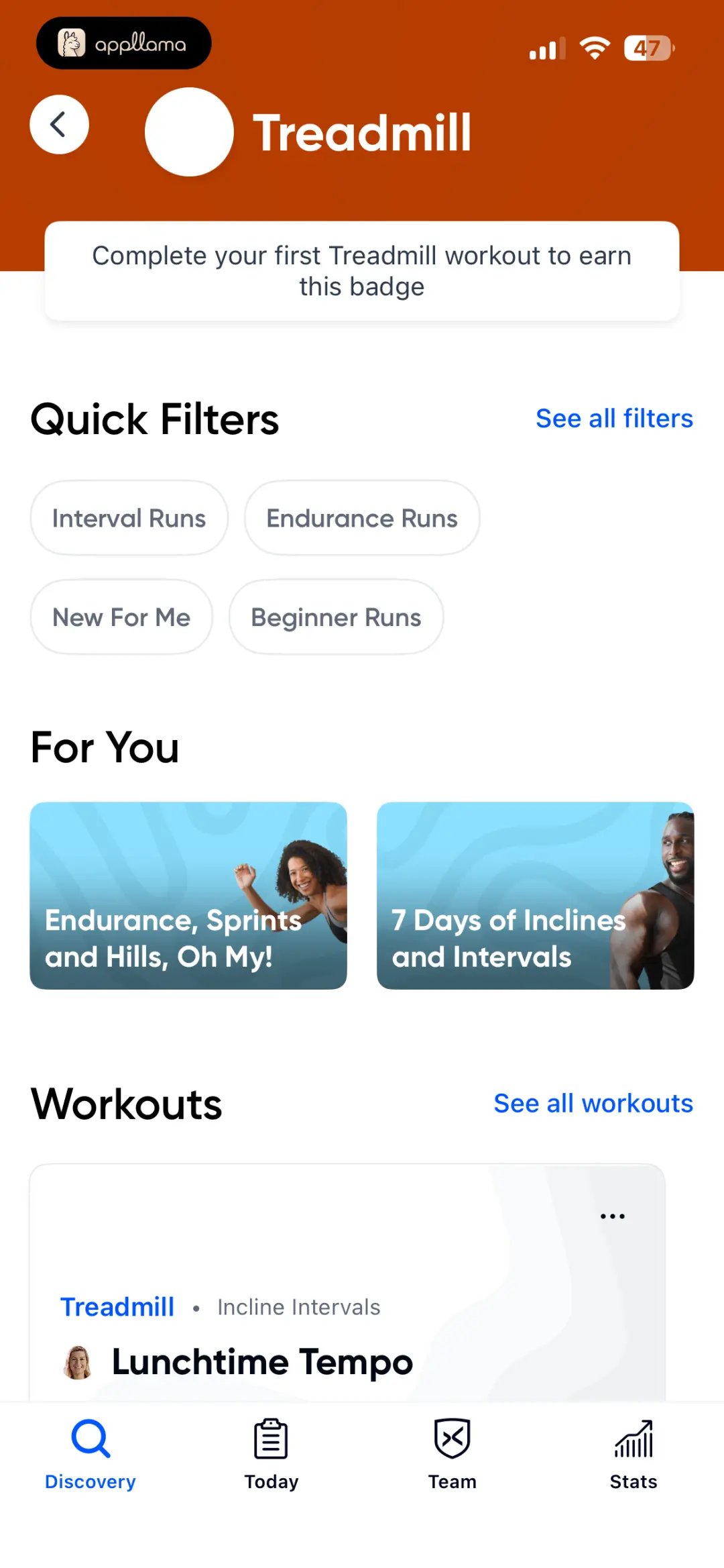 Treadmill Discovery