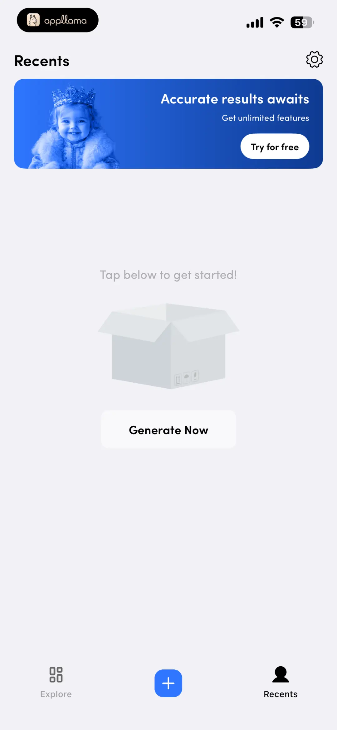 Recents Empty State