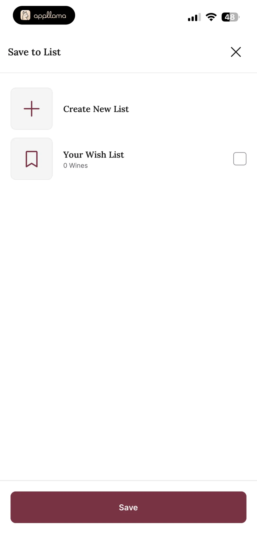 Save to List
