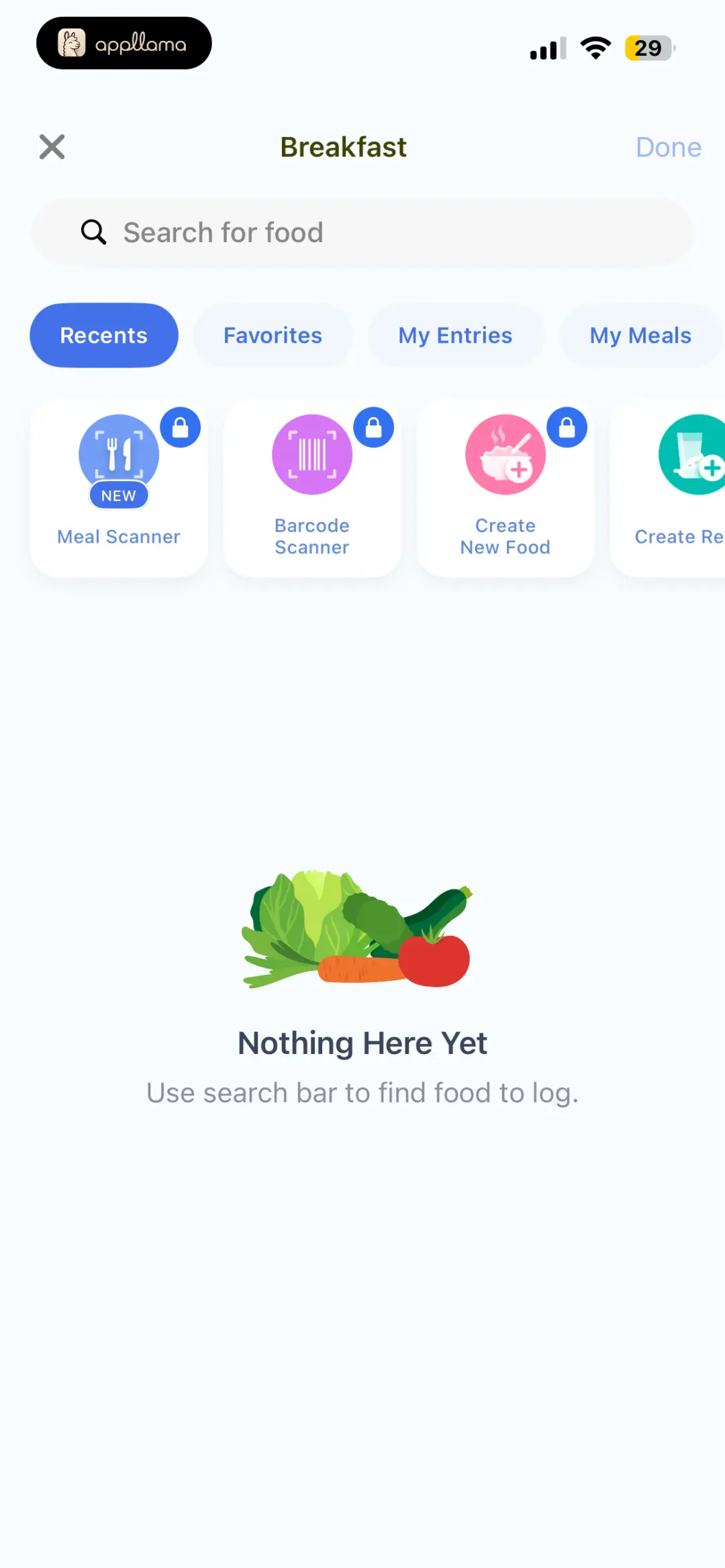Food Search Empty