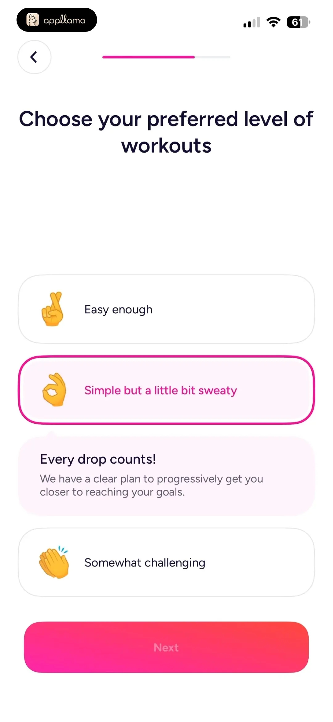 Workout Intensity Question