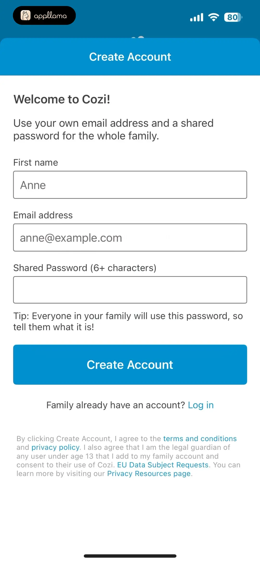 Cozi Family Organizer Create Account