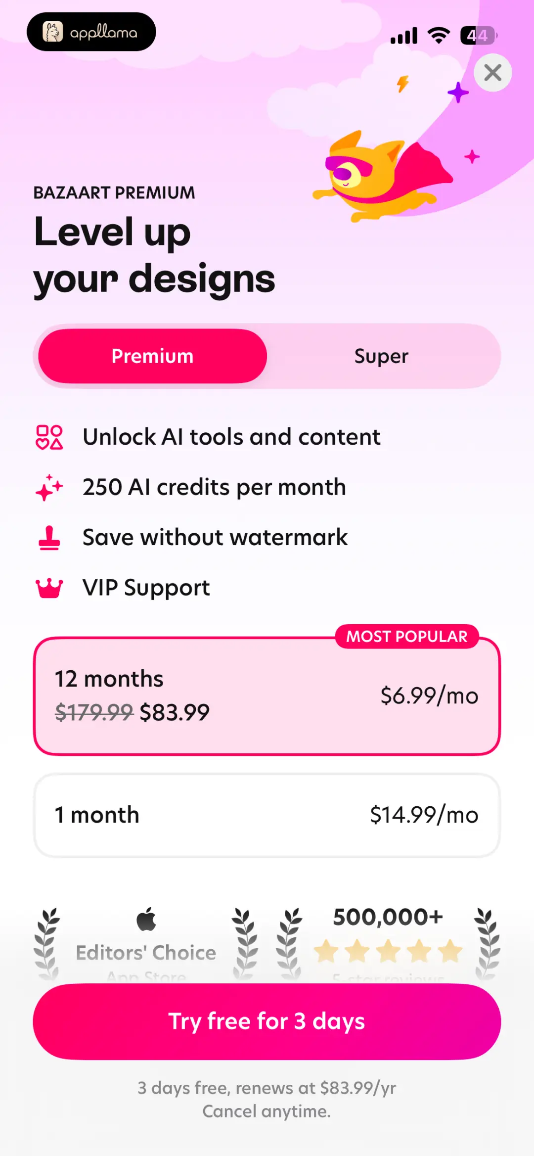 Premium Subscription Offer