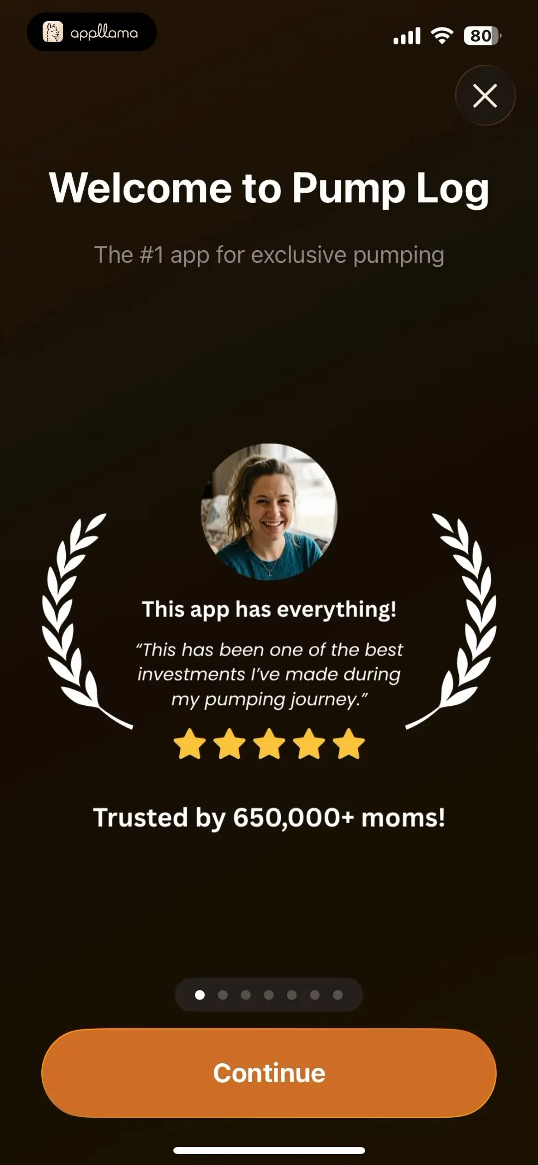 Pump Log® - Track Breast Milk Onboarding Social Proof