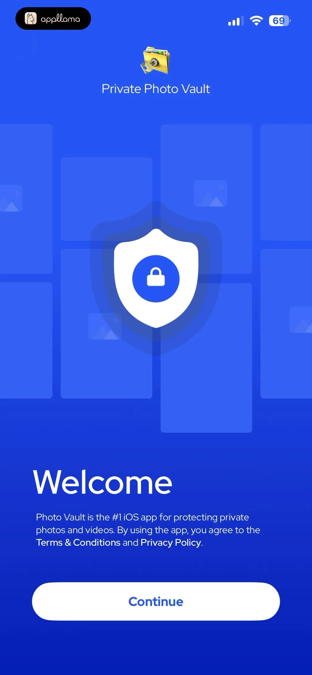 Private Photo Vault - Pic Safe Onboarding Welcome