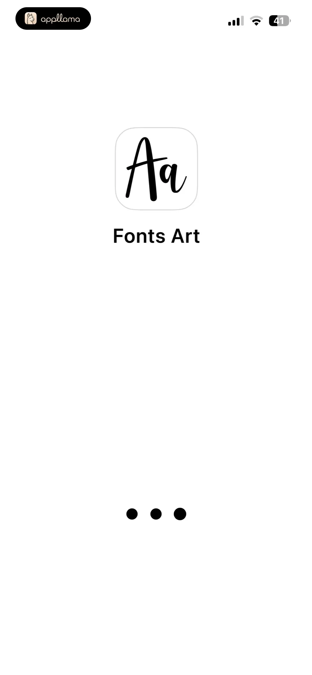 Fonts Art: Keyboard for iPhone Splash Loading