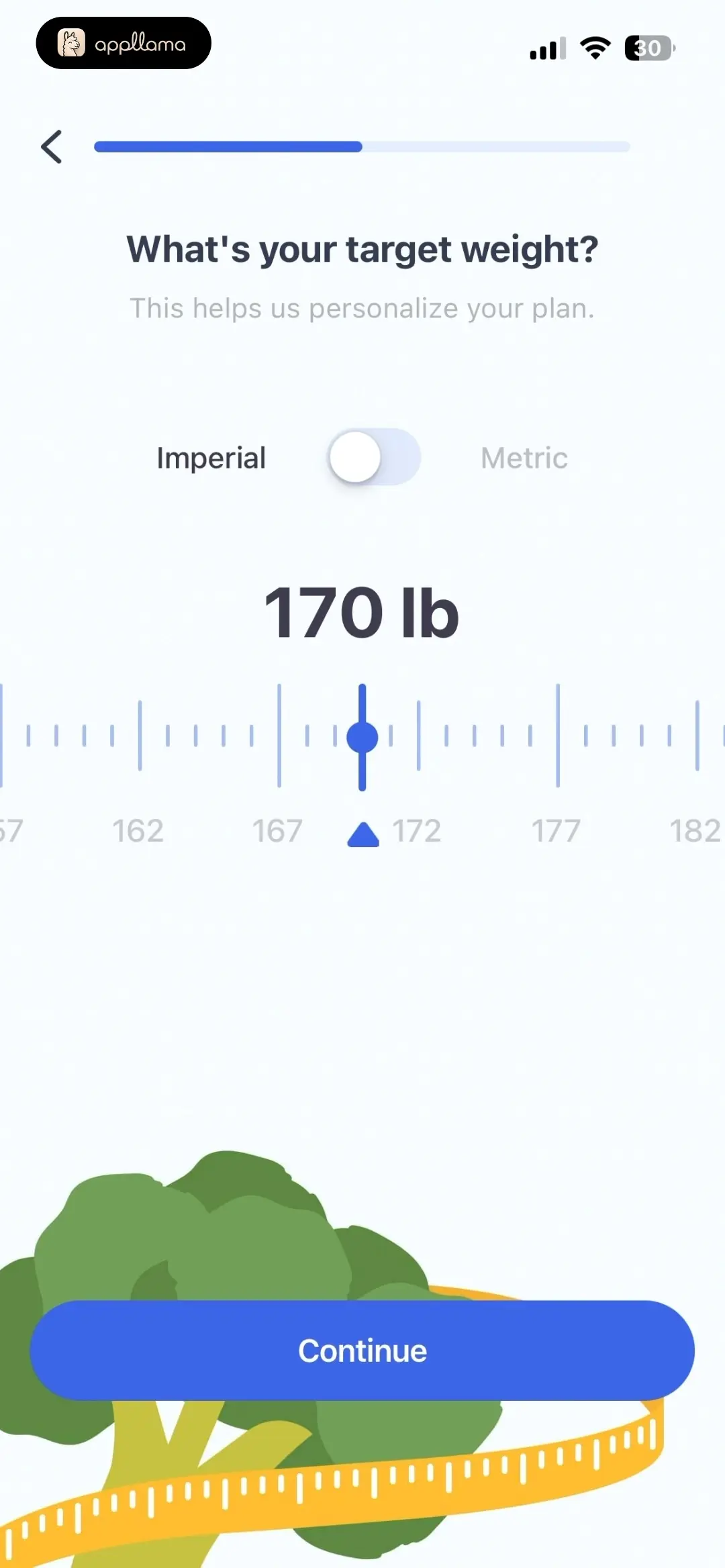 Target Weight Input