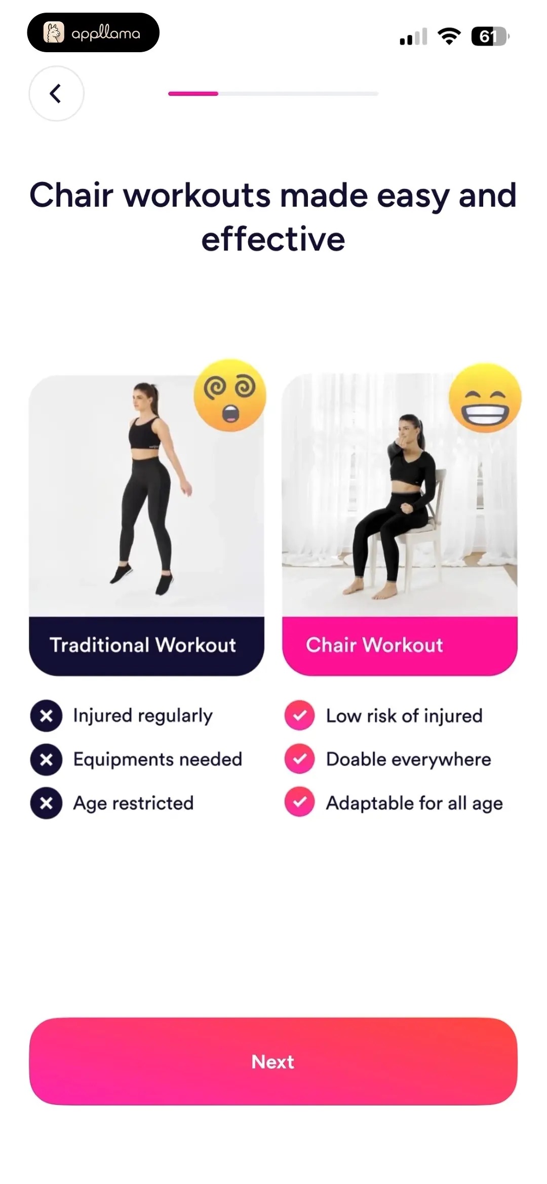 Chair Workout Comparison