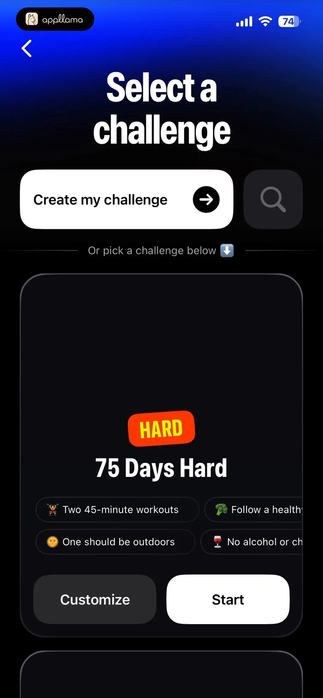 Challenge Selection
