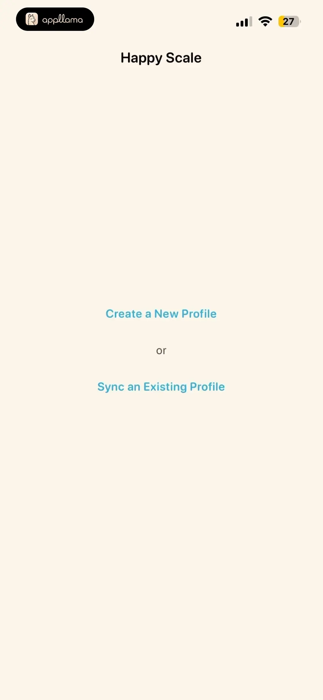 Profile Setup Choice