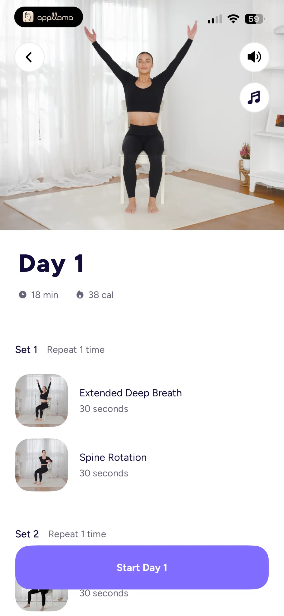 Workout Day Overview