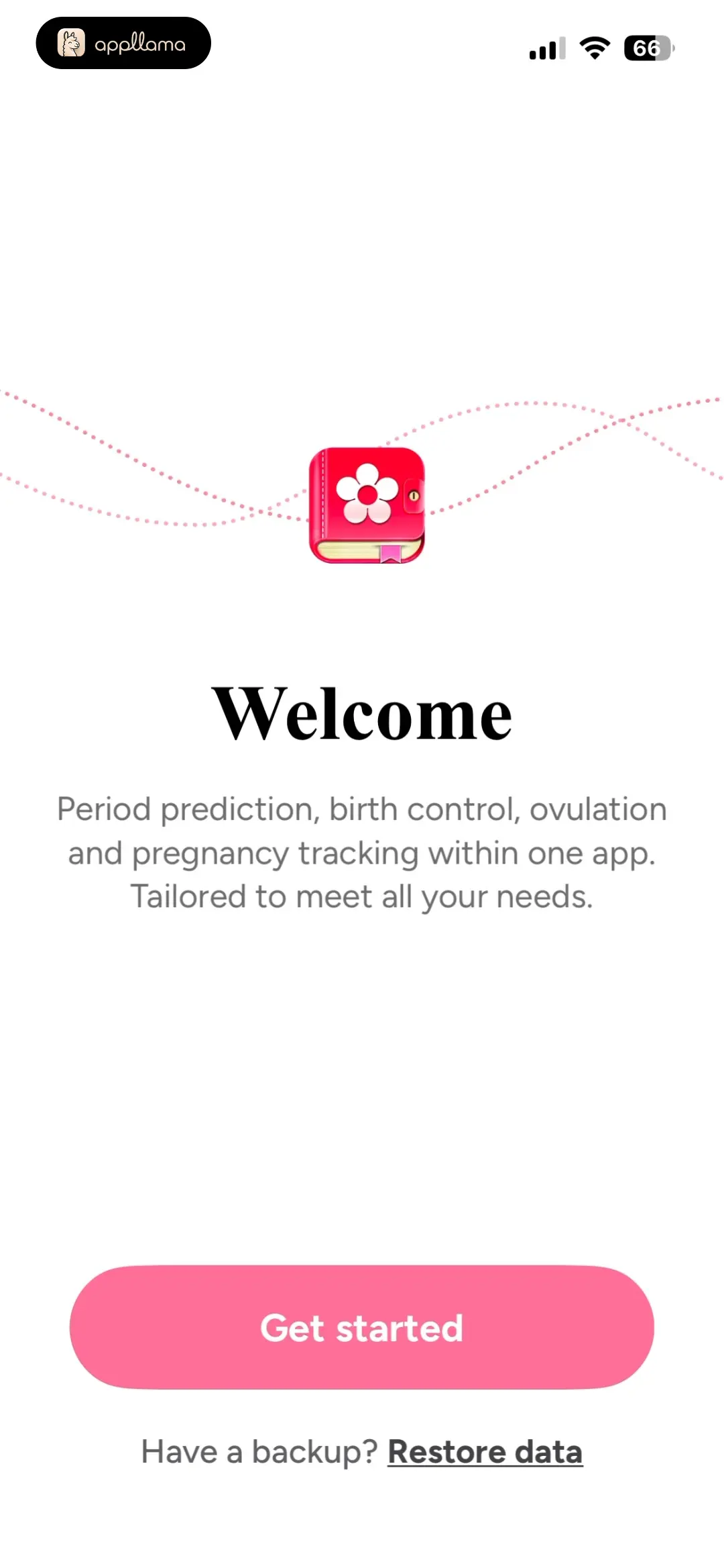 Period Tracker Period Calendar Onboarding Welcome