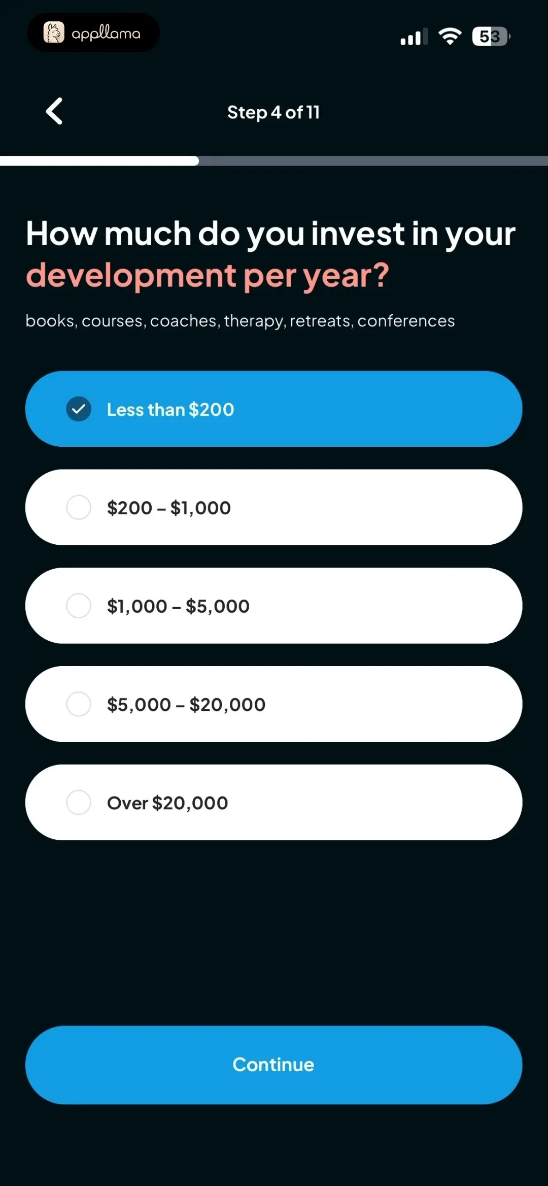 Investment Spend Question
