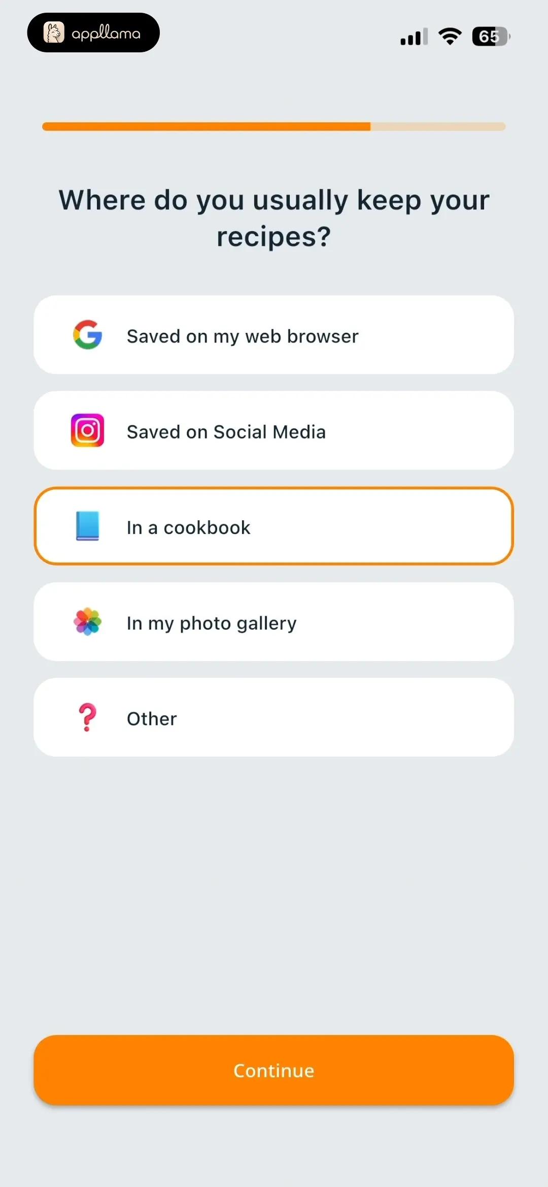 Recipe Storage