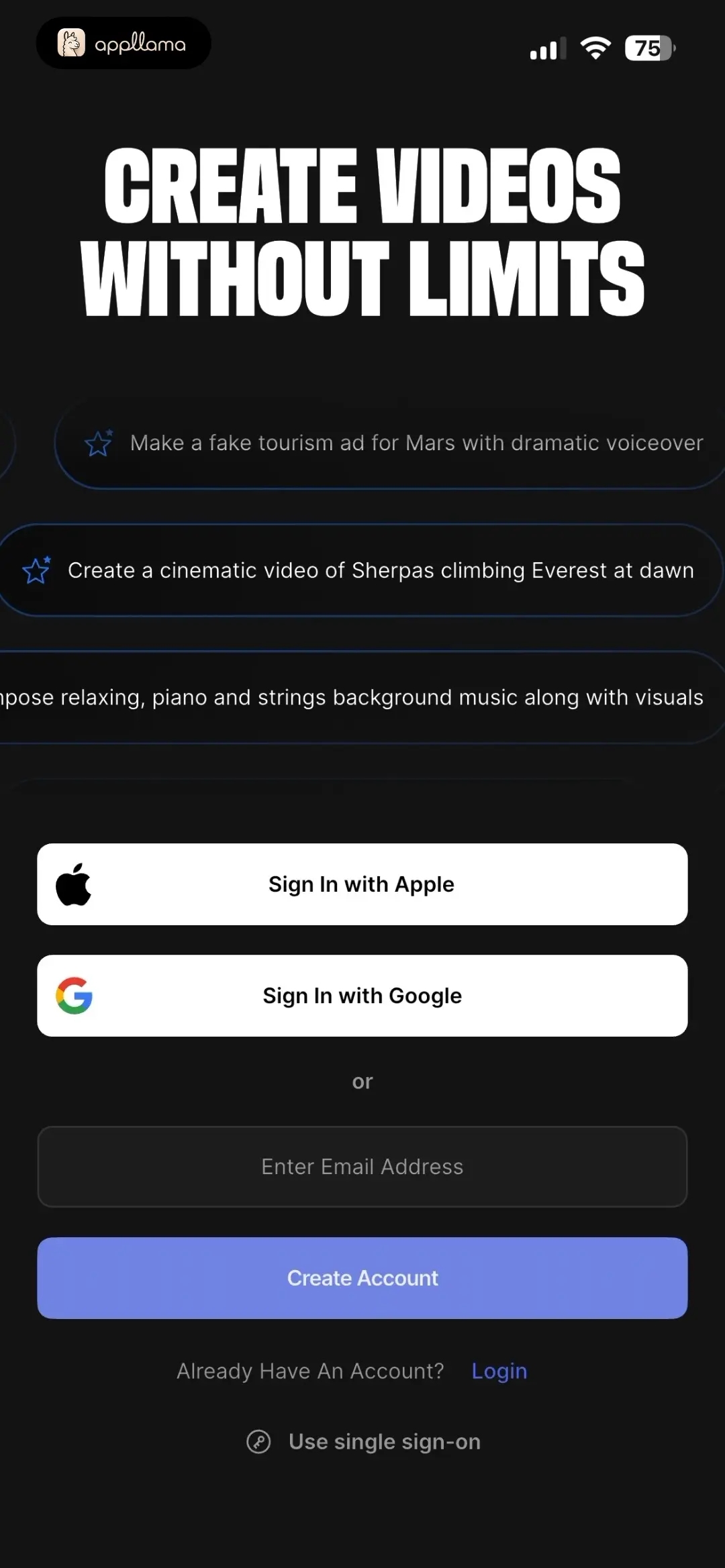 Create Account