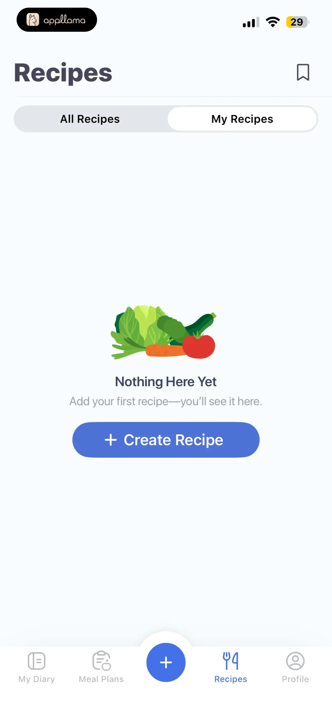 Recipes Empty State
