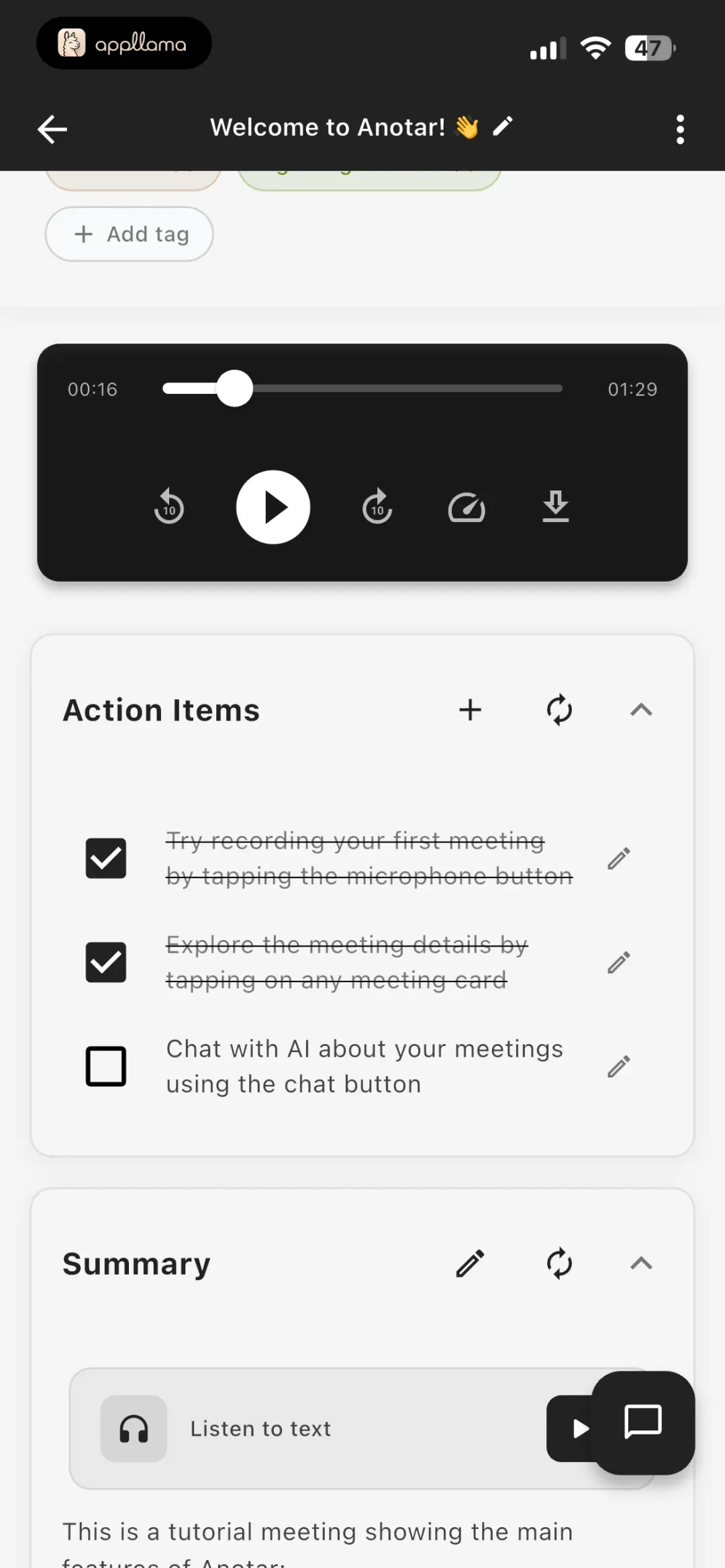 Action Items