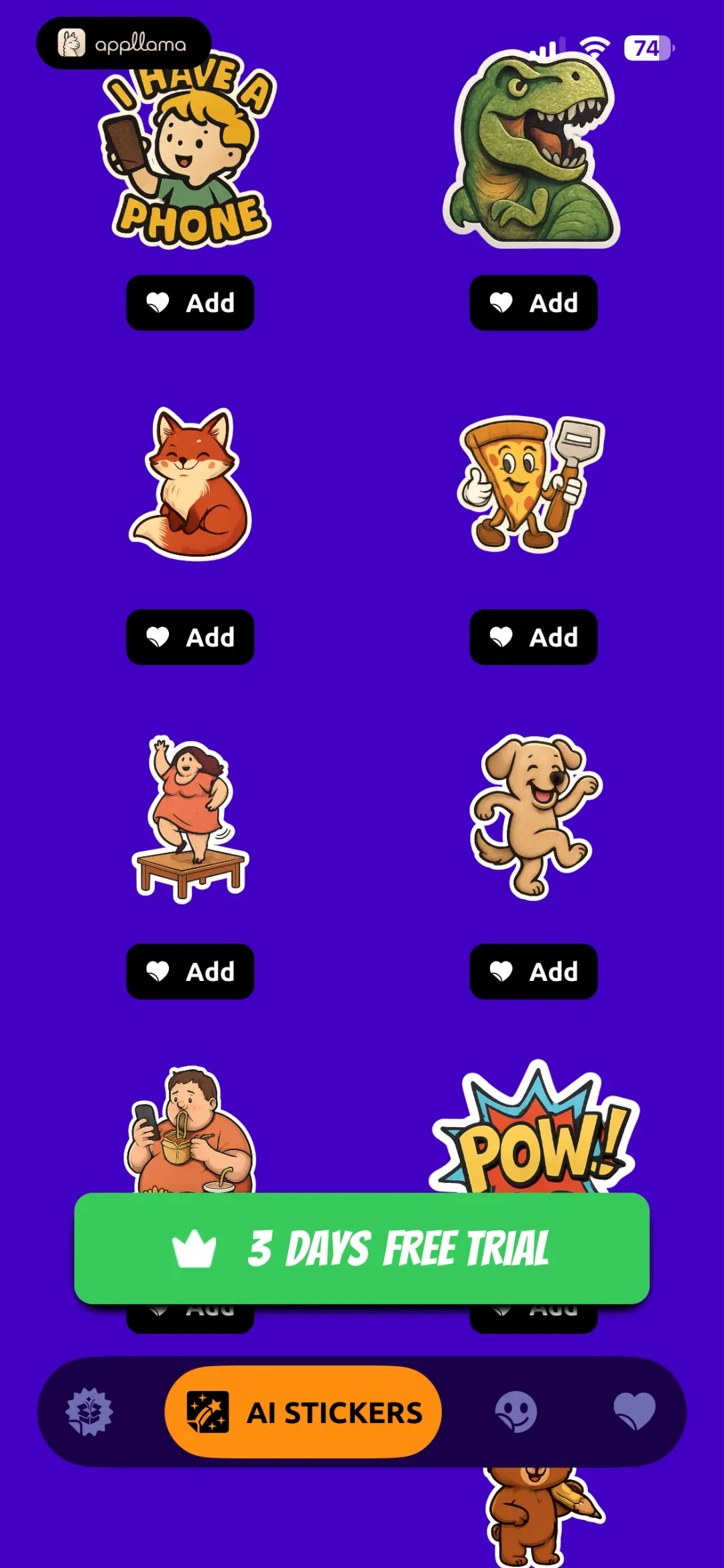 AI Sticker Gallery