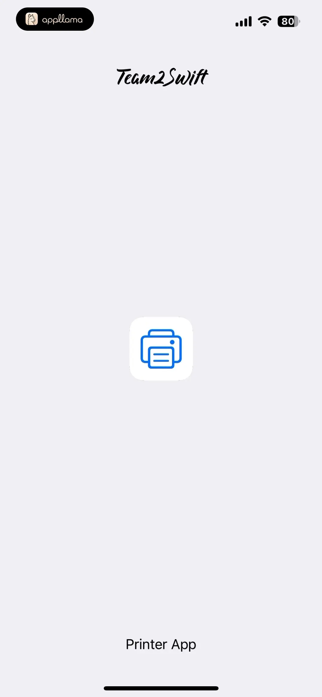 Printer app ® Splash Screen