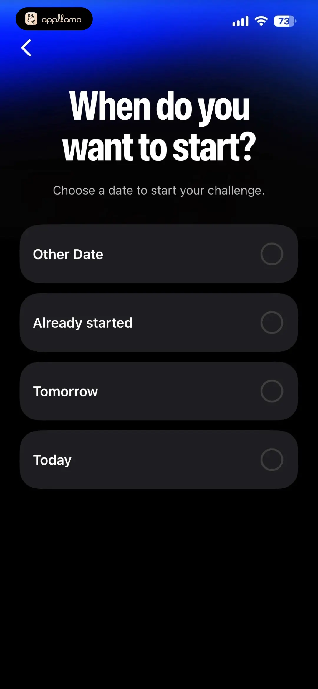 Challenge Start Date