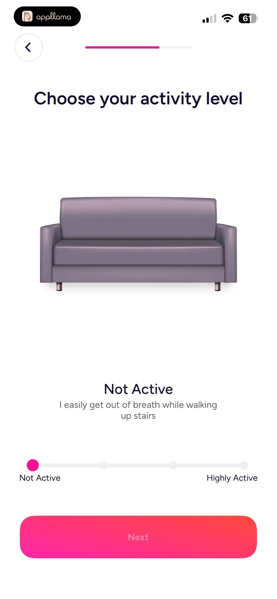 Activity Level Question