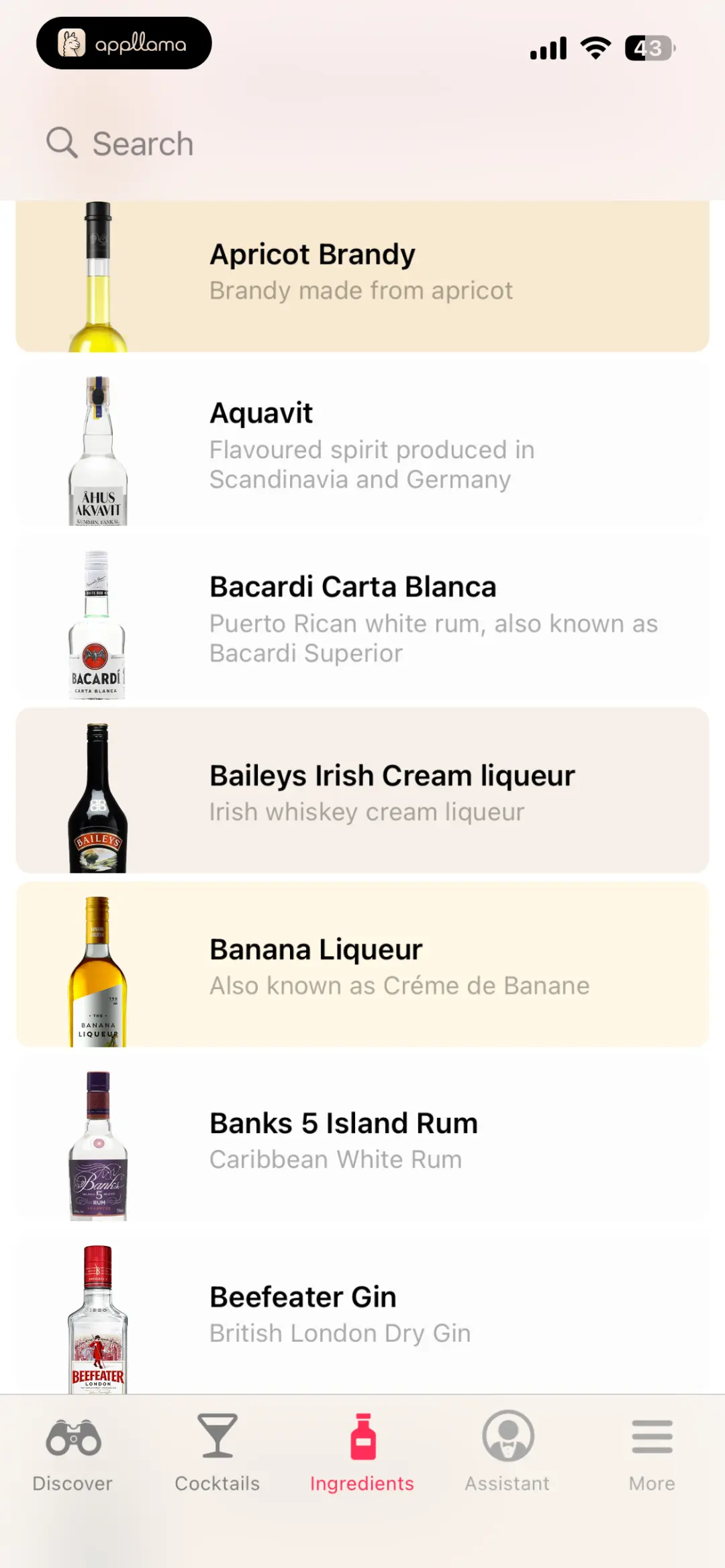 Ingredients Catalog