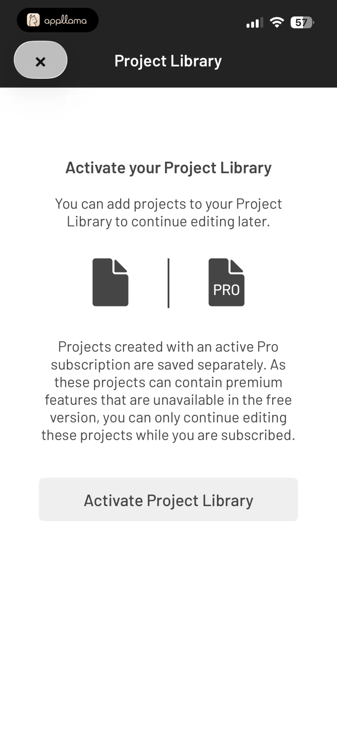Project Library Activation