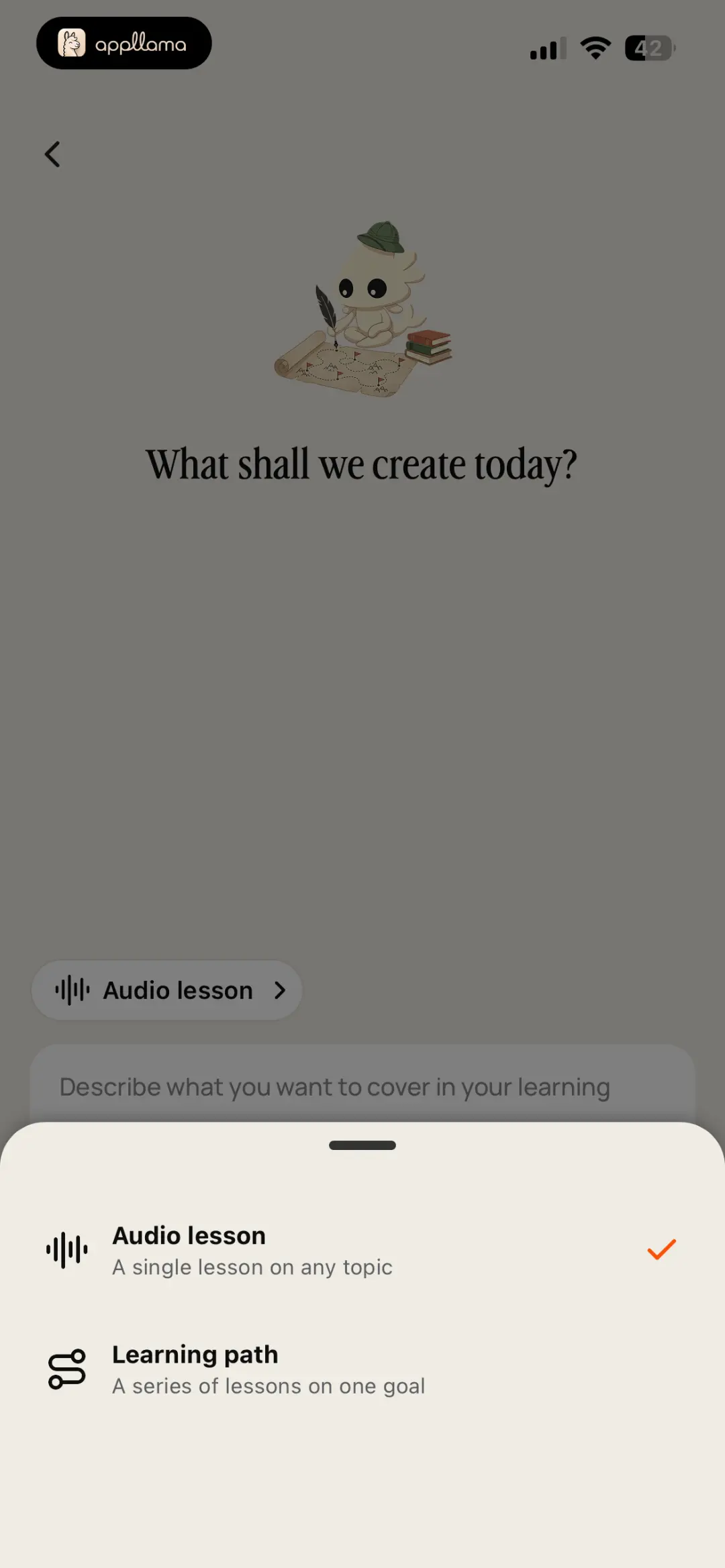 Creation Type Picker