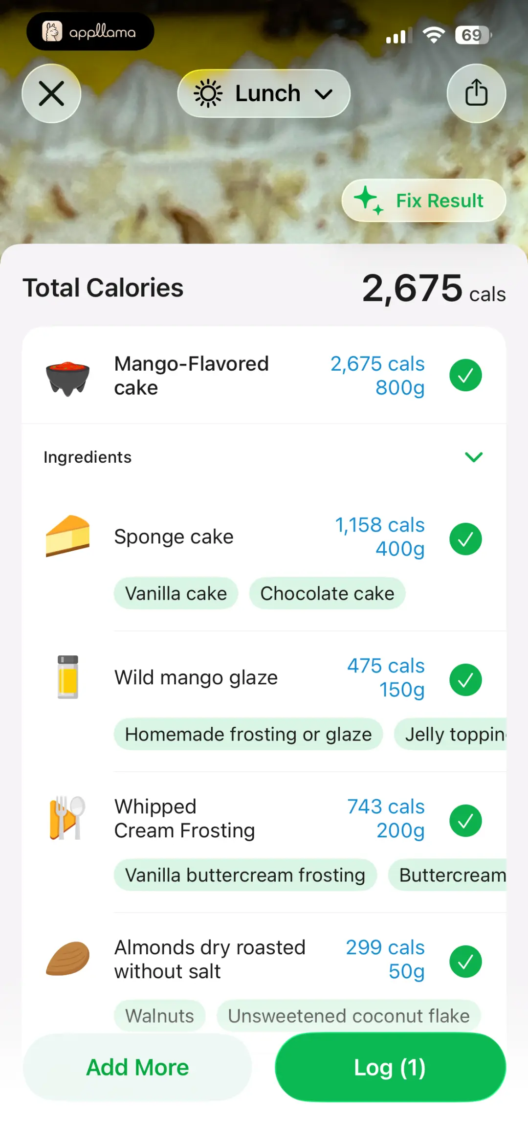 Detected Foods