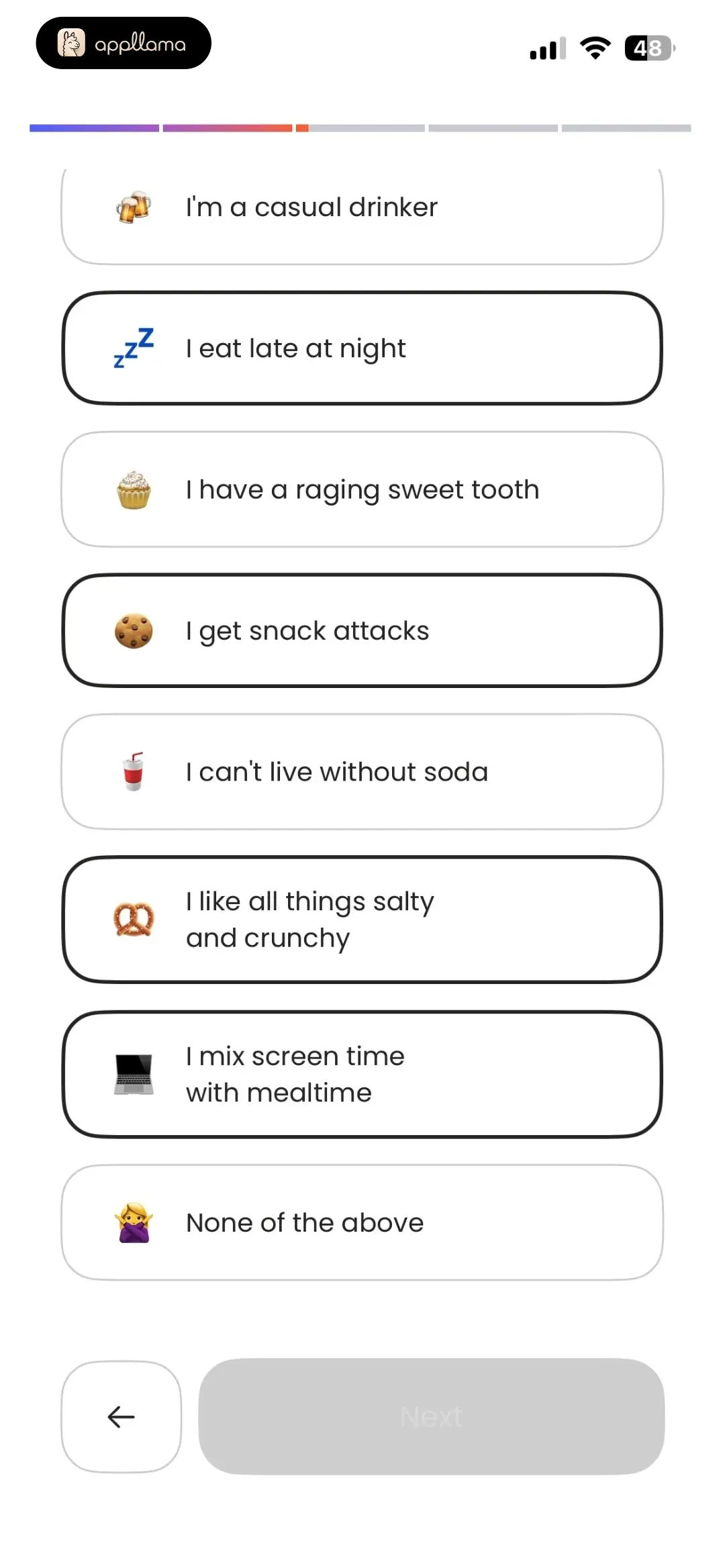 Habit Selection